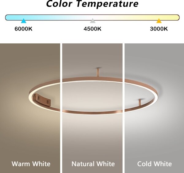 Immax NEO 07326-80C-LED Димируемо таванно осветително тяло FINO LED/55W/230V 80 см Tuya розово злато + дистанционно управление