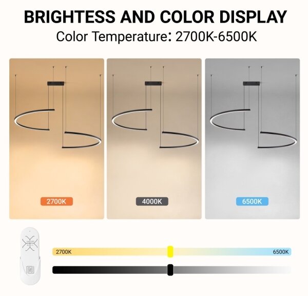 Immax NEO 07329L - LED димируема висяща лампа на кабел FINO 72W/230V 120 см черна Tuya+ДУ