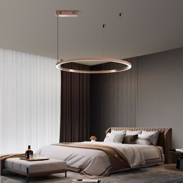 Immax NEO 07327L - LED полилей с функция за димиране на кабел FINO 55W/230V 80 cm розово злато Tuya+дистанционно управление