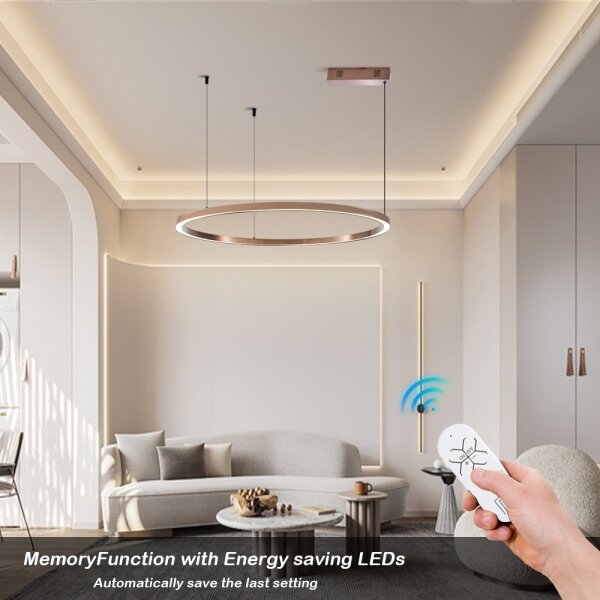 Immax NEO 07327L - LED полилей с функция за димиране на кабел FINO 55W/230V 80 cm розово злато Tuya+дистанционно управление