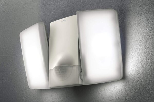 Theben - LED стенен прожектор със сензор 2xLED/10W/230V бял IP55