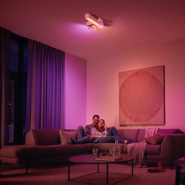 Philips Hue Centris Cross LED прожектор, бял, 3 светлини RGB CCT