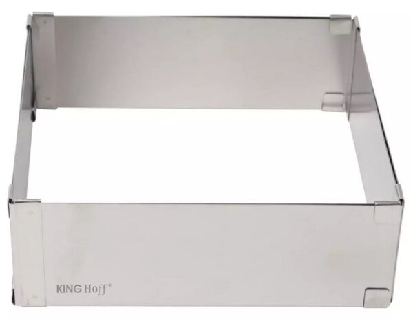 Форма за печене Kinghoff KH 1906, Регулируема 15.5-28 см, Неръждаема стомана, Сребрист