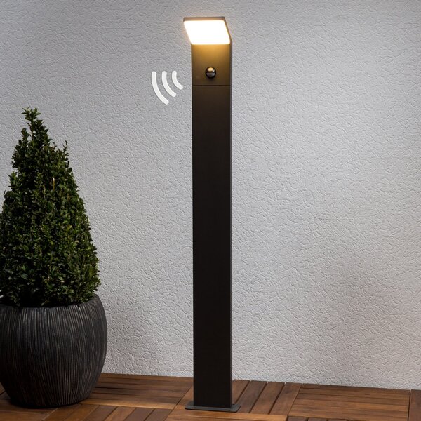 Lucande LED осветление за пътеки Nevio, сензор, 100cm, антрацит, Черен, Метал, Модерен
