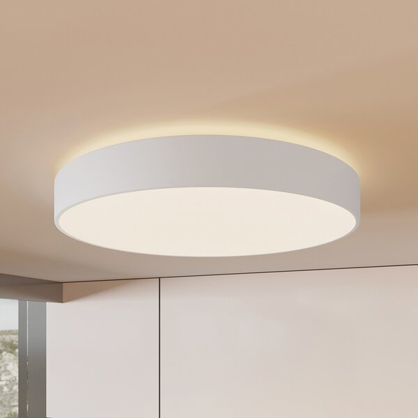 Arcchio LED лампа за таван Vanida, бяла, Ø 60 cm, нагоре/надолу, Затъмняване, Бял, Кухня, Алуминий, Модерен