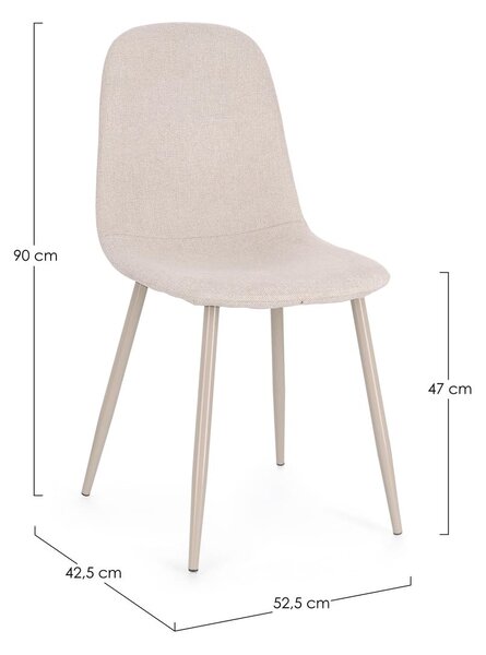 BIZZOTTO ТРАПЕЗЕН СТОЛ IRELIA 52,5X42,5X90CM БЕЖОВ