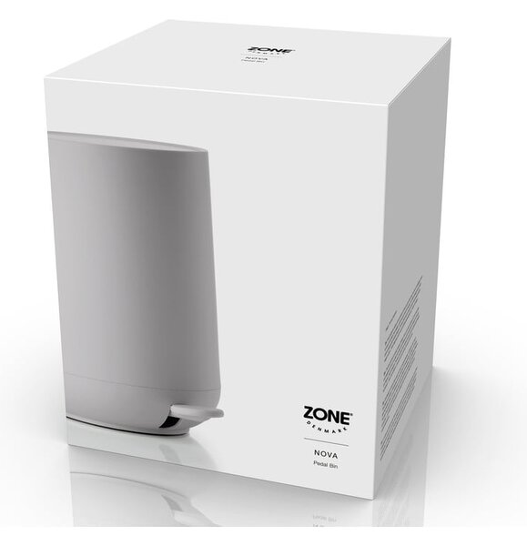 Светлосиво пластмасово кошче за боклук с педал 5 l Nova – Zone