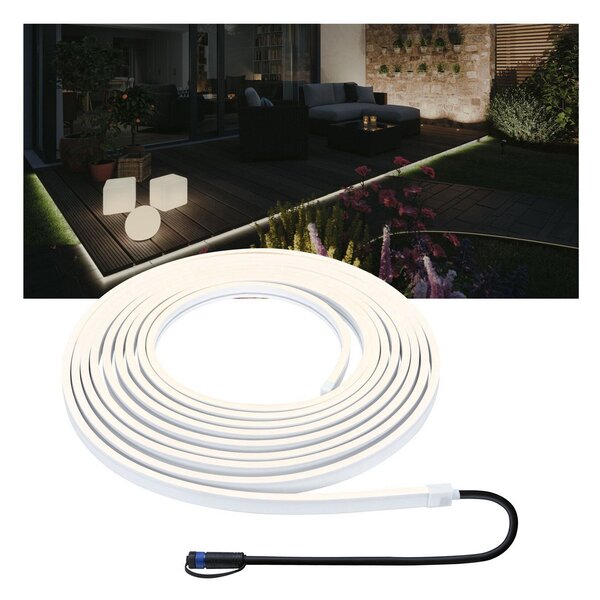 Paulmann Plug & Shine Smooth LED лента 3000K 10м, Затъмняване, Бял, Пластмаса, Модерен