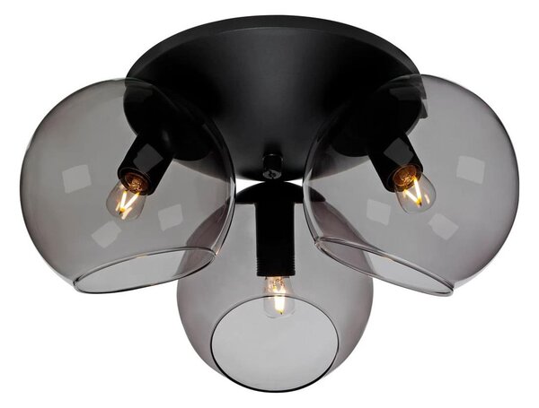 Cottex P2423SVG - плафон CAPELLA 3xE14/40W/230V Ø 37 см опушено/черно