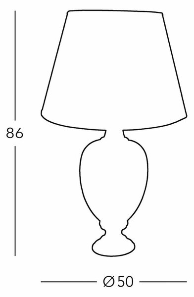 KOLARZ Настолна лампа Dauphin, кремав цвят, височина 86 cm, керамика