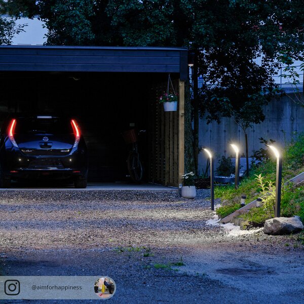 Arcchio Advik LED проектор, 100 cm, антрацит, сензор, IP54, Черен, Алуминий, Модерен