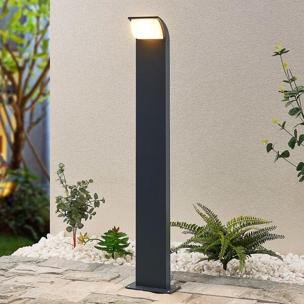 Lucande LED осветление за пътеки Tinna, 80 cm, антрацит, IP65, Черен, Алуминий, Модерен