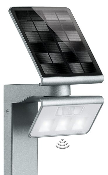 STEINEL XSolar GL-S Стойка LED слънчева светлина сребърна, Сив, Метал, Модерен