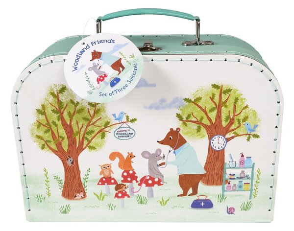 Картонени детски органайзери за играчки в комплект 3 бр. 21x28x8 cm Woodland Friends – Rex London