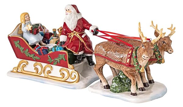 CHRISTMAS TOYS КОЛЕДНА СТАТУЕТКА ДЯДО КОЛЕДА С ШЕЙНА 36/14 СМ