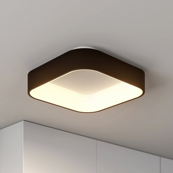 Arcchio LED лампа за таван Aleksi, 45 x cm, черна, CCT, Затъмняване, Черен, Кухня, Метал, Модерен