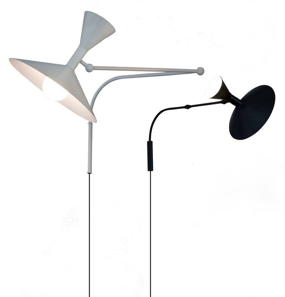 Nemo Lampe de Marseille стенна лампа, черна, Черен, Дневна/трапезария, Метал