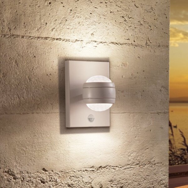 Eglo 96019 - LED външно стенно осветително тяло с датчик SESIMBA 1 2xLED/3,7W IP44