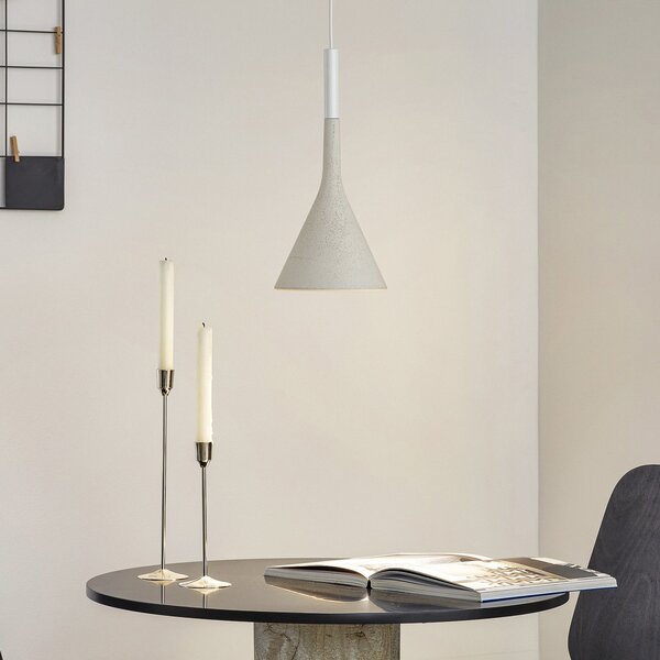 Foscarini Aplomb висящо осветително тяло GU10 от бетон в бяло, Затъмняване, Бял, Кухня, Бетон, Дизайн
