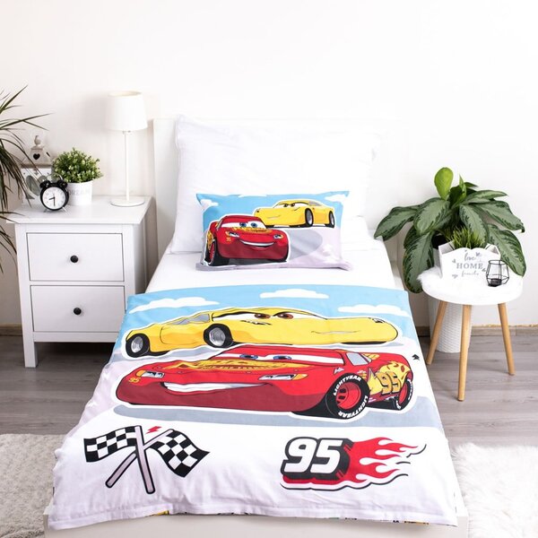 Памучно детско спално бельо за детско креватче 100x135 cm Cars – Jerry Fabrics