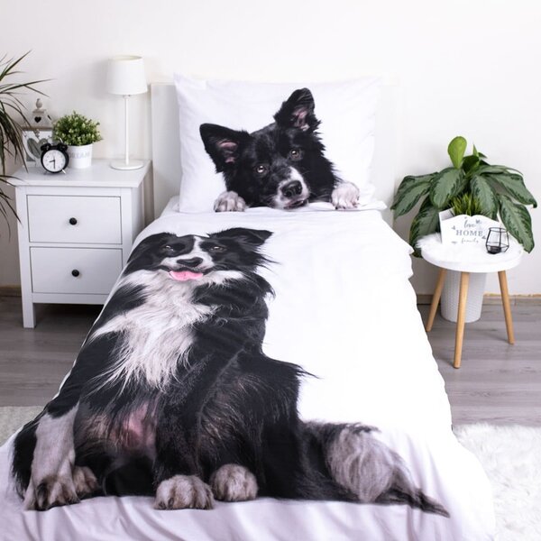 Единично памучно детско спално бельо 140x200 cm Border Collie – Jerry Fabrics