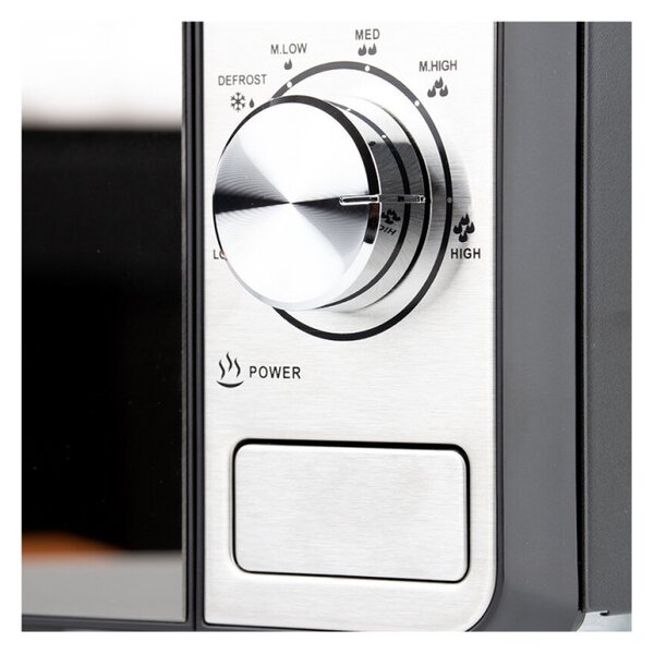 Микровълнова фурна Finlux FMO-2073BSG, 700 W, 20 литра, Грил функция, Размразяване, Таймер, Инокс/Черен