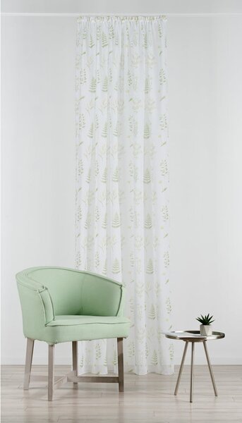 Бяла/зелена завеса 140x245 cm Caledonia – Mendola Fabrics