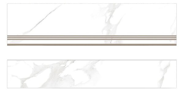Стъпало от гранитогрес Statuario Eva - стъпало 30 x 120 cm / чело 17 x 120 cm