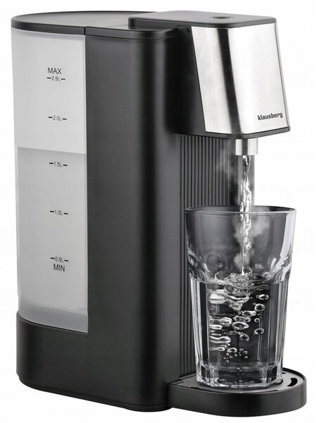 Диспенсър за гореща вода Klausberg KB 7877, 2600W, 2.5l, 95°C, 400-500мл/мин, Индикатор за нивото на вода, CE, RoHS, Черен