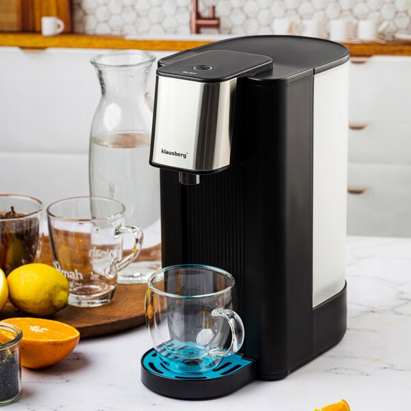 Диспенсър за гореща вода Klausberg KB 7877, 2600W, 2.5l, 95°C, 400-500мл/мин, Индикатор за нивото на вода, CE, RoHS, Черен