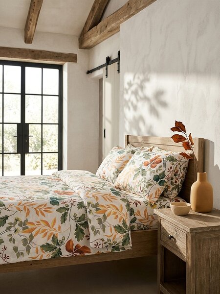 Sinsay - Чаршаф с ластик с растителен мотив - многоцветен