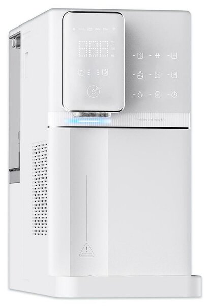 Диспенсър за вода ELIXIR Go 2, 2250W, Затопляне 18л/ч, Охлаждане 3 л/ч, 4-90°C, Газиране, 4 степенна филтрация, Wi-Fi, Тъчскрийн, Компресорен, Бял