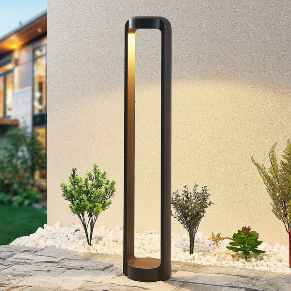 Lucande LED осветление за пътеки Habsa, 80 cm, антрацит, метал, Черен, Метал, Модерен