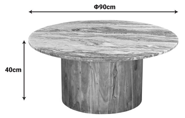 Комплект масички за кафе 2 броя Sergy boho Natural 90x90x40 cm