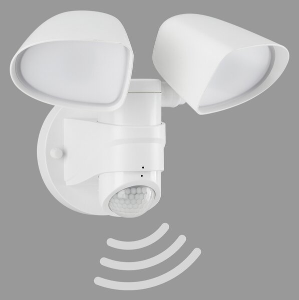 Telefunken LED сензорен външен прожектор за стена Bilbao 2-light white, Бял, Пластмаса, Модерен, Прожектор на открито / забиване в земята