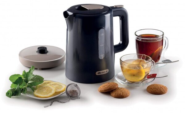 Електрическа кана Ariete BREAKFAST 2846/00, 2200W, 1.7 л, Автоматично изключване, Подвижен филтър, Тъмносив