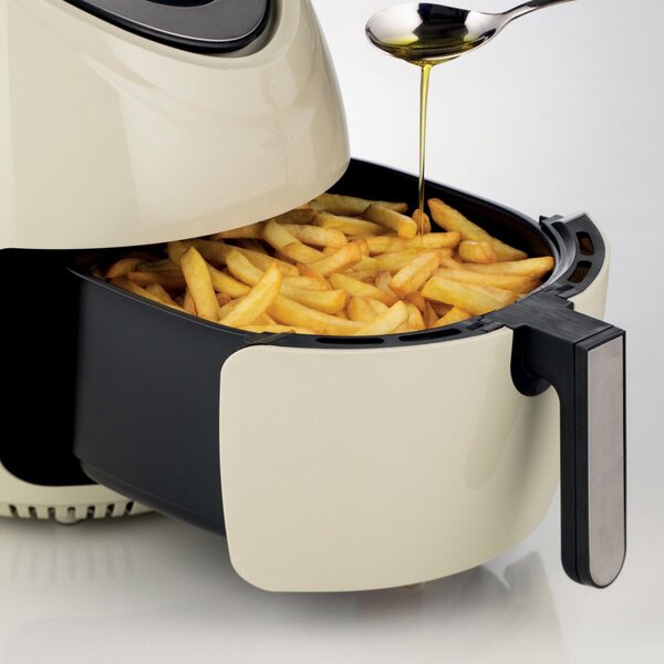 Фритюрник с горещ въздух Ariete AIRY FRYER XXL 4618/02, 1800W, 5.5 л, 7 програми, Таймер, LCD сензорен дисплей, Бежов