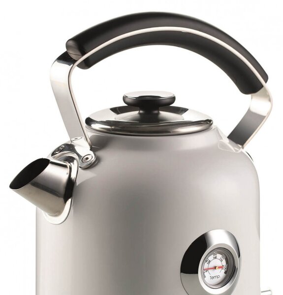 Електрическа кана Ariete MODERNA 2854/01, 2000W, 1.7 л, Термометър, 360C безжична основа, Подвижен филтър, Бял