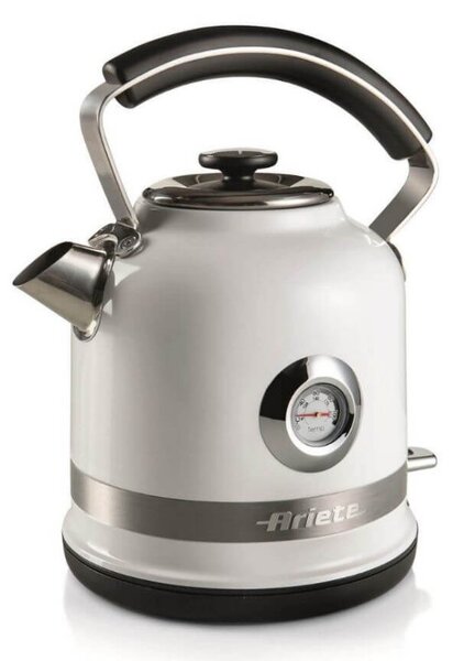 Електрическа кана Ariete MODERNA 2854/01, 2000W, 1.7 л, Термометър, 360C безжична основа, Подвижен филтър, Бял