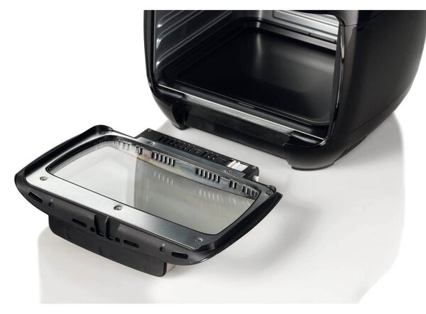 Фритюрник-фурна с горещ въздух Ariete AIRY FRYER OVEN 4619/00, 2000W, 11 л, 8 програми, 80-200C, Ротационен грил, Таймер, Черен