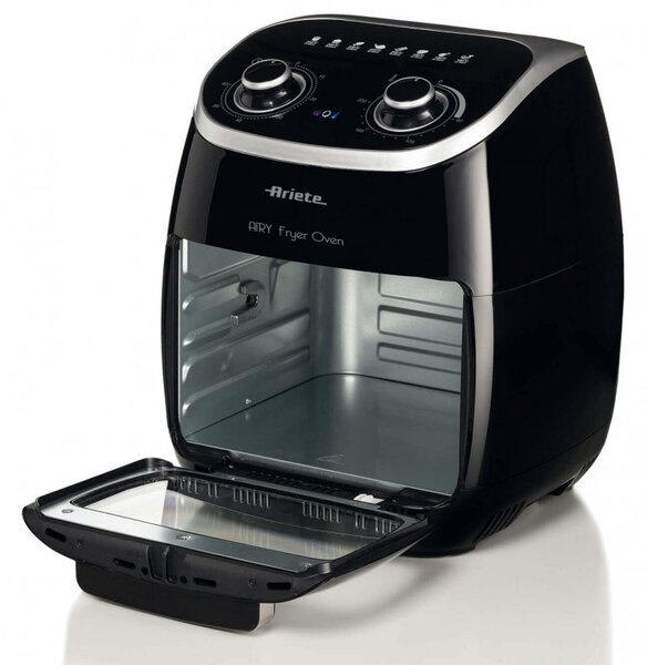 Фритюрник-фурна с горещ въздух Ariete AIRY FRYER OVEN 4619/00, 2000W, 11 л, 8 програми, 80-200C, Ротационен грил, Таймер, Черен