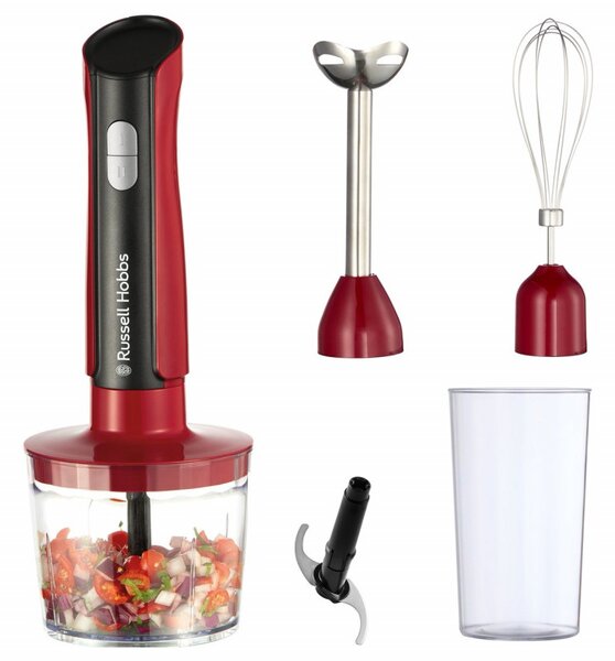 Блендер 3в1 Russell Hobbs Desire 27140-56, 500W, 600+500 мл, 2 скорости + пулс, Неръждаема стомана, Без BPA, Червен