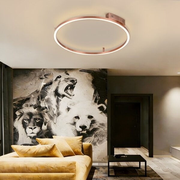 Immax NEO 07326-80C-LED Димируемо таванно осветително тяло FINO LED/55W/230V 80 см Tuya розово злато + дистанционно управление