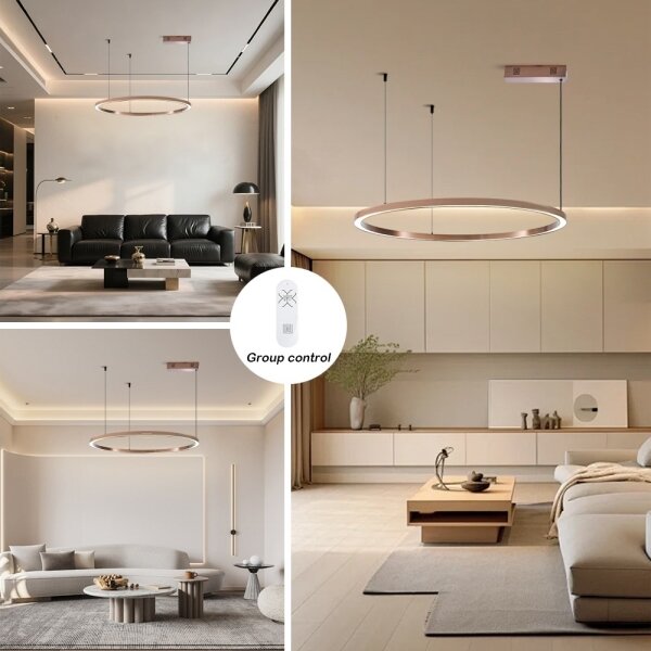 Immax NEO 07327L - димируем LED полилей на кабел FINO 55W/230V 80 cm розово злато Tuya + дистанционно управление