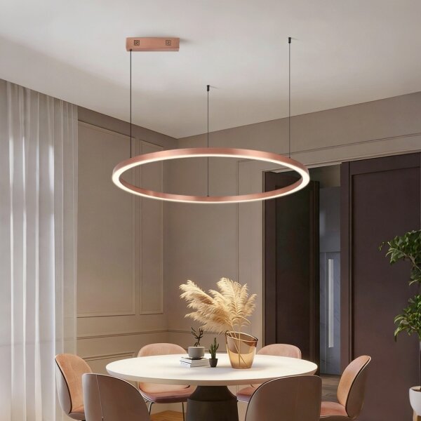 Immax NEO 07327L - димируем LED полилей на кабел FINO 55W/230V 80 cm розово злато Tuya + дистанционно управление