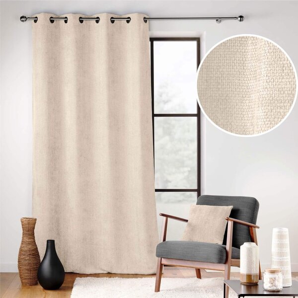 Бежово перде от шенил 140x260 cm Leo – douceur d'intérieur