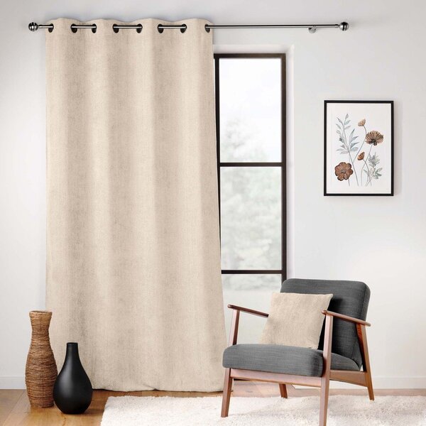 Бежово перде от шенил 140x260 cm Leo – douceur d'intérieur