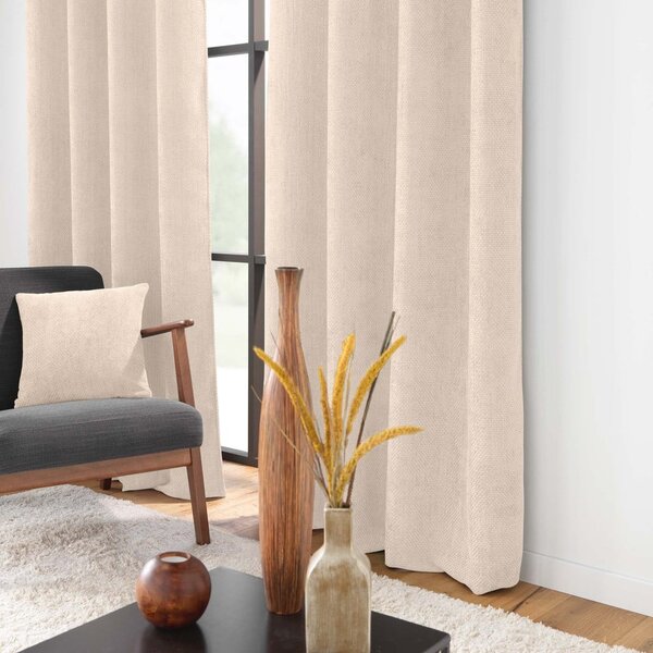 Бежово перде от шенил 140x260 cm Leo – douceur d'intérieur