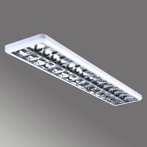G & L Handels GmbH Светлина с жалузи за повърхностен монтаж 432, бяла, дължина 154,5 cm, Затъмняване, Бял, кабинет / офис, Метал, Модерен