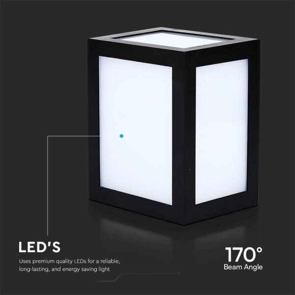LED външно стенно осветително тяло LED/12W/230V 3000K IP65 черно